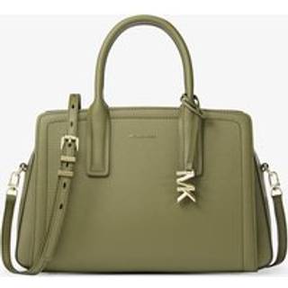 MK Laila Medium Leather Satchel - Green - Michael Kors - ONE SIZE
