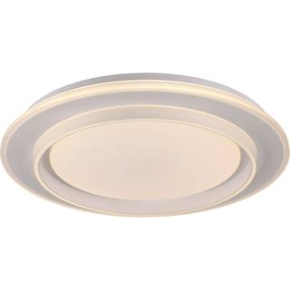 JUST LIGHT. GmbH LED loftslampe Lago, dæmpbar, Hvid/opal, Stue/spisestue, Metal, Moderne