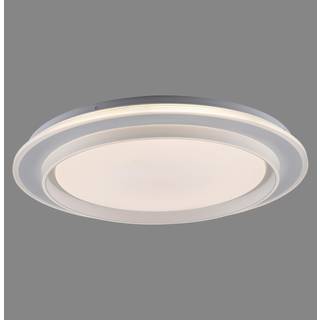 JUST LIGHT. GmbH LED loftslampe Lago, dæmpbar, Hvid/opal, Stue/spisestue, Metal, Moderne