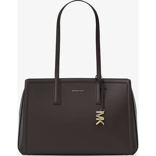 MK Laila Medium Leather Tote Bag - Brown - Michael Kors - ONE SIZE