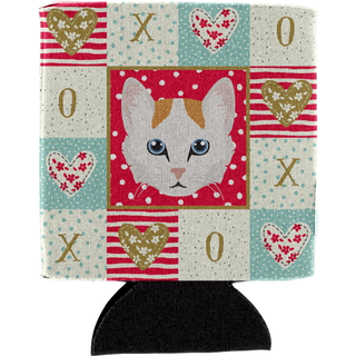 """" Caroline's Treasures CK5176CC Turkish Van Cat Love Can eller Bottle Hugger Cold-Beverage-Koozies Multicolor """"