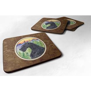 """" Caroline's Treasures SS8256FC Schnauzer Foam Coasters (S?t p? 4) 3,5 """" ""H X 3,5"" """" W Multicolor """"