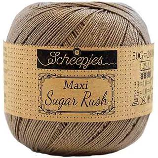 Scheepjes Maxi Sugar Rush 254 Moon Rock Indhold: 100% Bomuld Vægt/længde: 50 gram = ca. 280 meter Anbefalede pinde: 1.25 - 1.50 mm Strikkefasthed: 10 x 10 cm = 25m x 33p Maskinvask, 60°C / Tørres fladt.