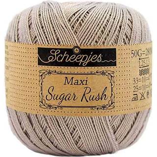 Scheepjes Maxi Sugar Rush 201 Electric Blue Indhold: 100% Bomuld Vægt/længde: 50 gram = ca. 280 meter Anbefalede pinde: 1.25 - 1.50 mm Strikkefasthed: 10 x 10 cm = 25m x 33p Maskinvask, 60°C / Tørres fladt.
