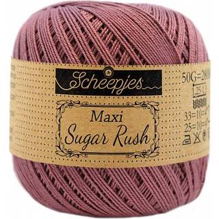 Scheepjes Maxi Sugar Rush 240 Amethyst Indhold: 100% Bomuld Vægt/længde: 50 gram = ca. 280 meter Anbefalede pinde: 1.25 - 1.50 mm Strikkefasthed: 10 x 10 cm = 25m x 33p Maskinvask, 60°C / Tørres fladt.