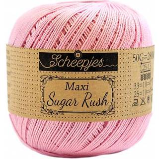 Scheepjes Maxi Sugar Rush 222 Tulip Indhold: 100% Bomuld Vægt/længde: 50 gram = ca. 280 meter Anbefalede pinde: 1.25 - 1.50 mm Strikkefasthed: 10 x 10 cm = 25m x 33p Maskinvask, 60°C / Tørres fladt.