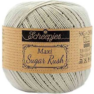 Scheepjes Maxi Sugar Rush 248 Champagne Indhold: 100% Bomuld Vægt/længde: 50 gram = ca. 280 meter Anbefalede pinde: 1.25 - 1.50 mm Strikkefasthed: 10 x 10 cm = 25m x 33p Maskinvask, 60°C / Tørres fladt.