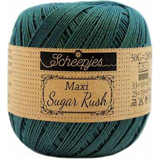 Scheepjes Maxi Sugar Rush 244 Spruce Indhold: 100% Bomuld Vægt/længde: 50 gram = ca. 280 meter Anbefalede pinde: 1.25 - 1.50 mm Strikkefasthed: 10 x 10 cm = 25m x 33p Maskinvask, 60°C / Tørres fladt.