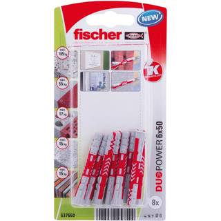 Fischer DuoPower 6x50 mm Universel nylonplug - 8 stk.