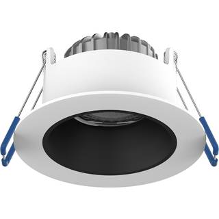 Noxion LED Spot Ares Dyb Hvid 6W 540lm 927-940 3CCT - med Indre Ring Sort | Udsnit 68mm