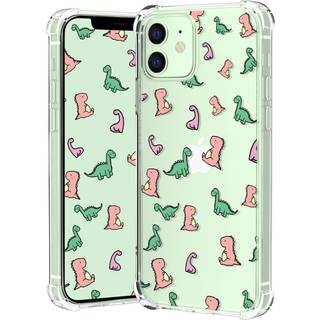 YESPURE designet til iPhone 12 Case Dinosaur Case til iPhone 12 Pro Cartoon Colored Dinosaurs Design tynd stilfuld bl?d TPU -chokt?t beskyttelses