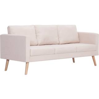 3-personers sofa i stof cremefarvet
