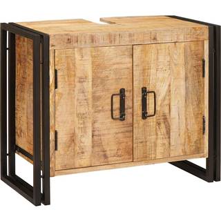 Badeværelsesvaskeskab 71 x 33 x 58 cm Massivt mangotræ og jern