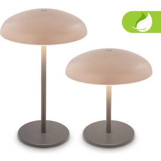 Briloner LED-bordlampe med batteri Brilo unplugged Caxa, beige/antracit dæmpbar, Sort, Metal