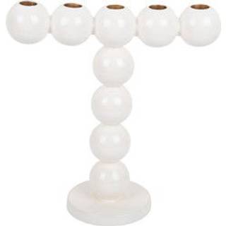 Lysestage Bubbles 10,5x26,5cm hvid