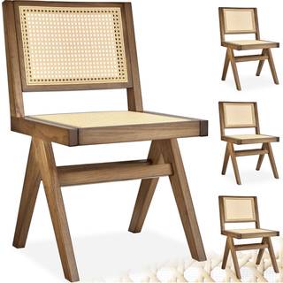 Træstol Lissy med Wien-flet, bæreevne 120 kg - Lys eg,Sæt med 4 stk.
