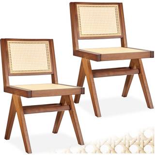 Træstol Lissy med Wien-flet, bæreevne 120 kg - Mørk eg,Sæt med 2 stk.