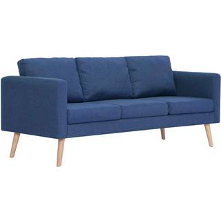3-personers sofa i stof blå