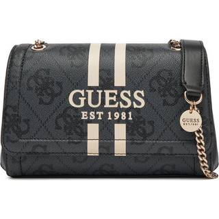 Guess Noelle 4G Logo Skuldertaske mørkegrå