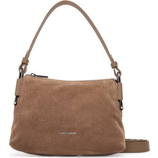 Coccinelle Rebekka Suede Skuldertaske taupe
