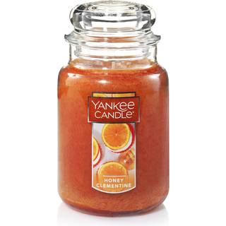 Yankee stearinlys honning clementine duftende klassiker 22 oz stor krukke enkelt væger aromaterapi stearinlys over 110 timer