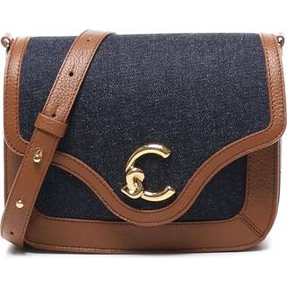 C-Me Denim Skuldertaske, Blue Denim/Cognac