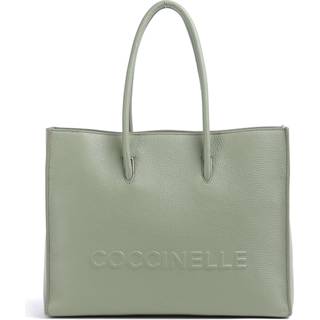 Coccinelle Myrtha Maxi Logo Shopper taske grå grøn