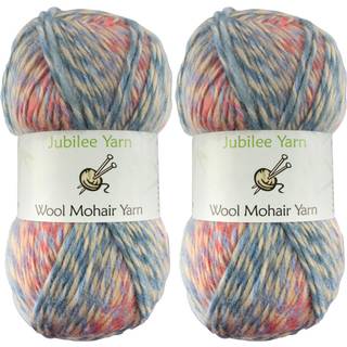 Jubileeyarn uld mohair garn - ombr? Bundne - 100 g/n?je - Oasis Salmon - 2 Skeins