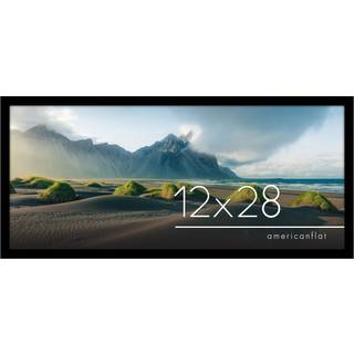 AmericanFlat 12x28 Billedramme med poleret plexiglass - Galleri -stilramme med konstrueret træ - Signaturopsamling - Fotoramme til vægvisning - S