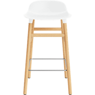 Normann Copenhagen Form Barstol H65 cm Hvid/Egetræ