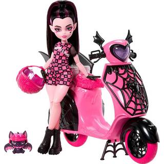 Monster High Draculaura Vamptastic scooterdukke og køretøj