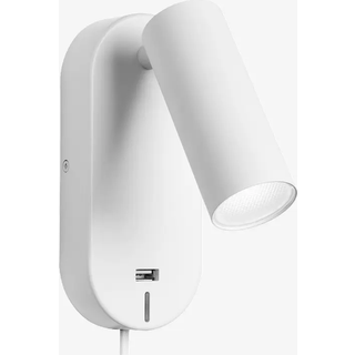 VÆGLAMPE EGO USB HVID