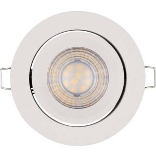 OSRAM LED-indbygningsspot, 3-pak, hvid, Ø 9 cm, metal, 827, dæmpbar, dæmpbar, Hvid/opal, Aluminium