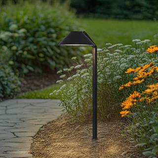 Lindby - Capelo LED-lampe med jordspyd, højde 77 cm, sort metal