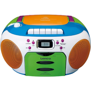 Lenco SCD-971 - Portable FM radio CD/Cassette player - Multi colour - FM - Stereo