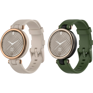 Garmin Lily Silicone Remme i Beige & Mørkegrøn