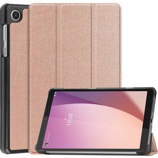 Lenovo Tab M8 (4. Gen.) - EIDERWOOD Tri-Fold Kunstlæder Flip Cover - Rose Gold