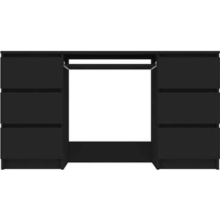 Skrivebord 140X50X77 Cm Konstrueret Træ - Sort