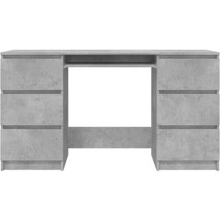 Skrivebord 140X50X77 Cm Konstrueret Træ - Betongrå
