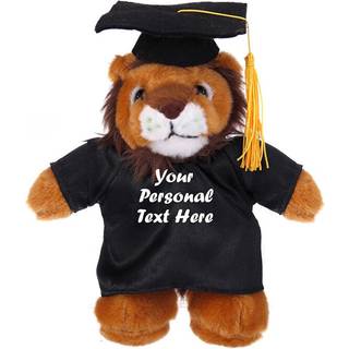 Plushland Plush Fyldt Animal Toys 8 tommer pr?senterer gaver til eksamen Day Personaliseret tekstnavn eller dit skolelogo p? kjole bedst til enhv
