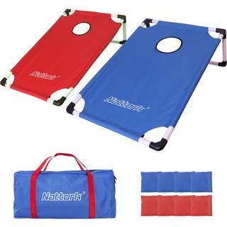 Bærbar cornhole Set PVC indrammede majshuller udendørs spil sæt med 2 cornhole plader 8 cornhole bønne poser og bære case camping spil indendørs