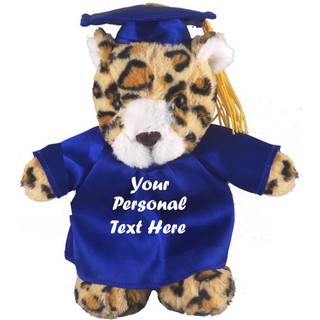 Plushland Plush Fyldt Animal Toys 8 tommer pr?senterer gaver til eksamen Day Personaliseret tekstnavn eller dit skolelogo p? kjole bedst til enhv