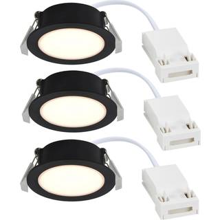 Olea 3-kit indbygningsspot, sort