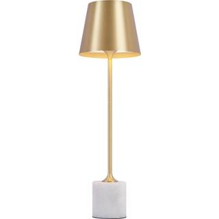 Moderne bordlampe guld 37 cm inkl. LED dæmpbar IP54 genopladelig - Topi