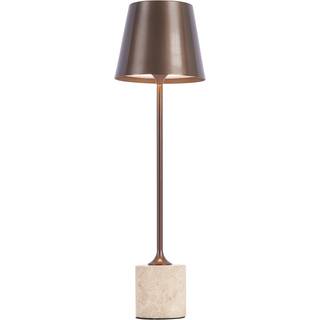 Moderne bordlampe mørk bronze 37 cm inkl. LED dæmpbar IP54 genopladelig - Topi