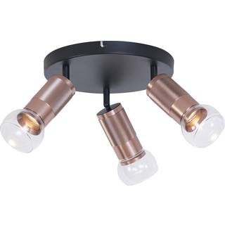 Rund loftspotlight mørk bronze rund 3-lys justerbar - Veerle