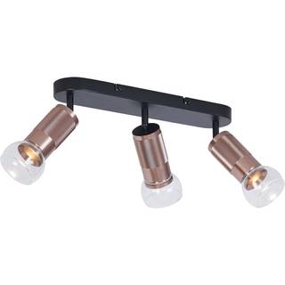 Afrundet loftspotlight mørk bronze 3-lys justerbar - Veerle