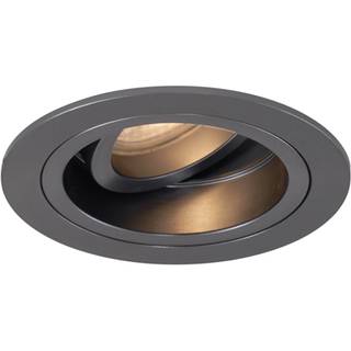 Sæt med 6 moderne indbygningsspots Gunmetal GU10 50mm rund vipbar - Chuck