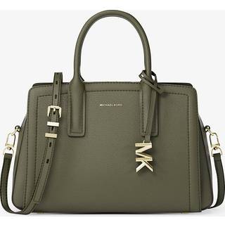 MK Laila Small Pebbled Leather Satchel - Green - Michael Kors - ONE SIZE