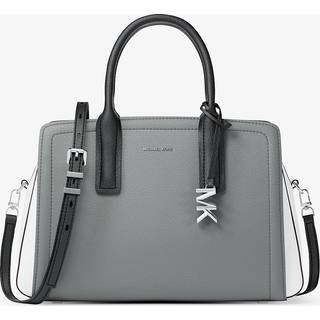 MK Laila Medium Color-Block Leather Satchel - Grey - Michael Kors - ONE SIZE